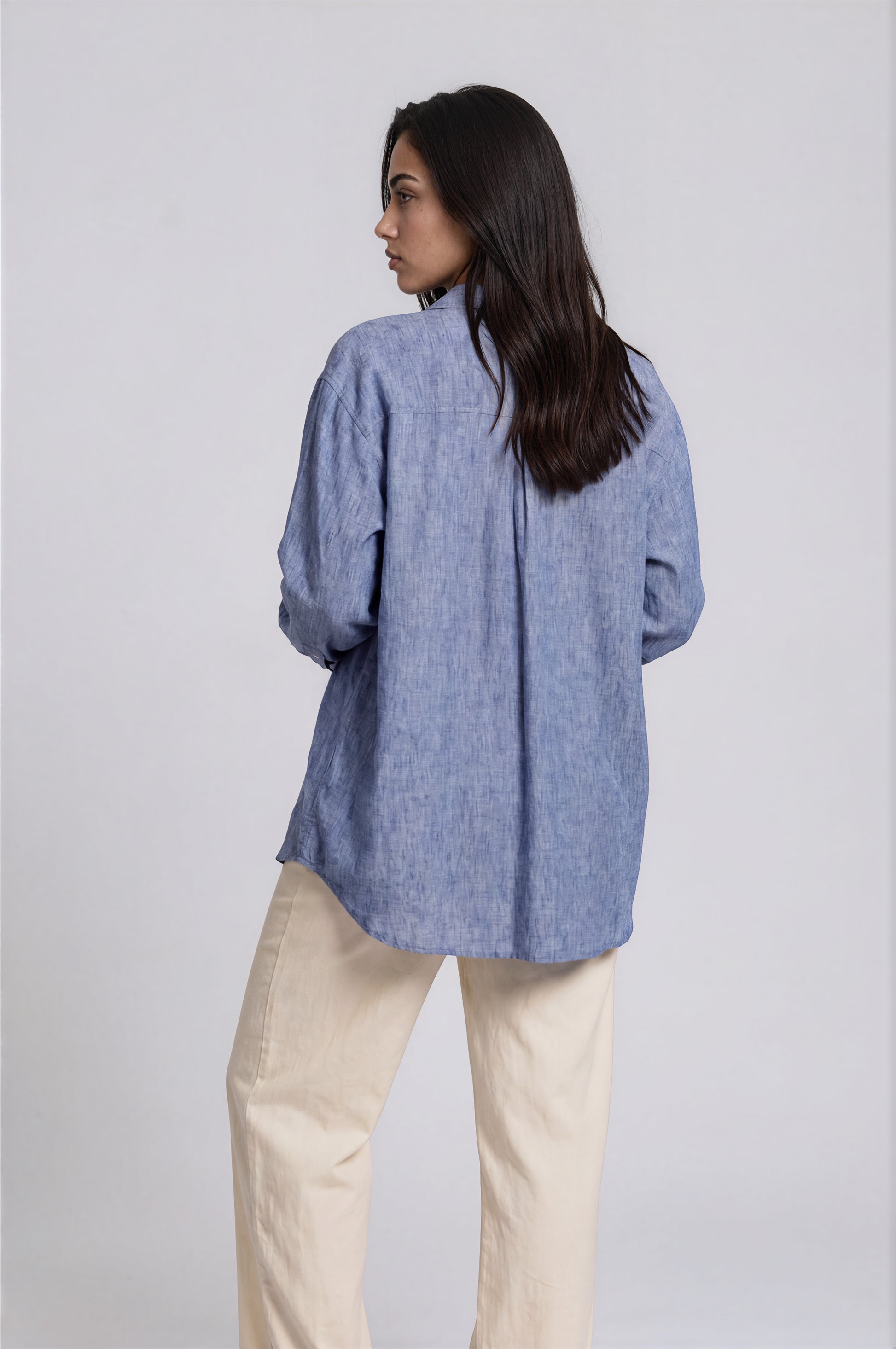 Oversized Embellished Button-Down Shirt