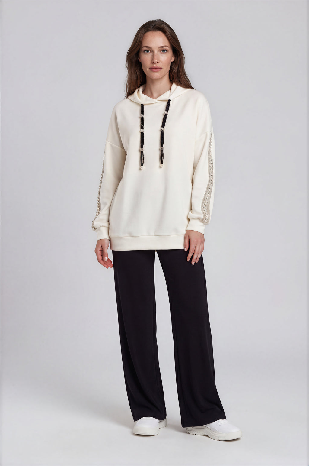Pearl Detail Hoodie & Pants Set