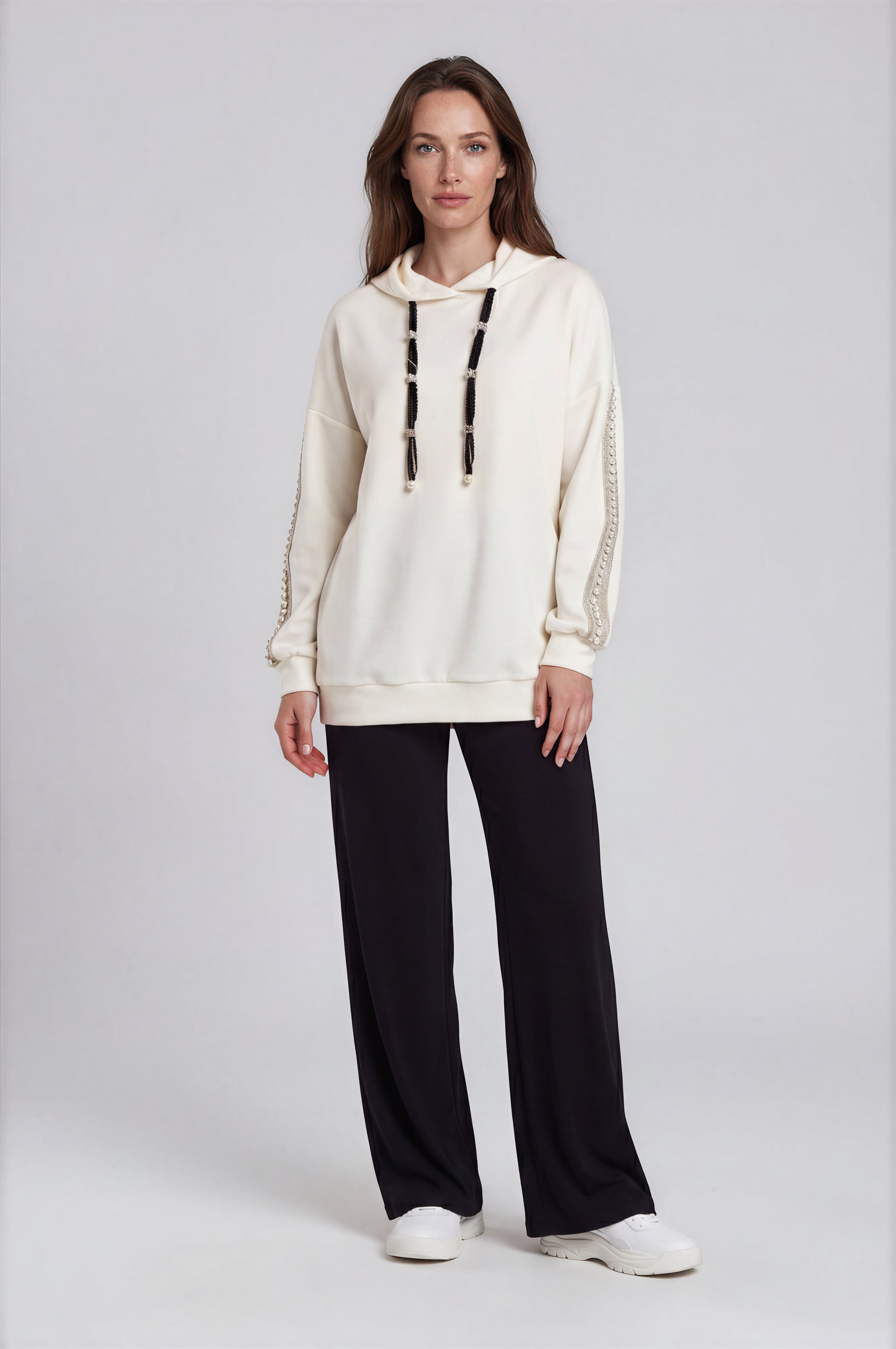 Pearl Detail Hoodie & Pants Set