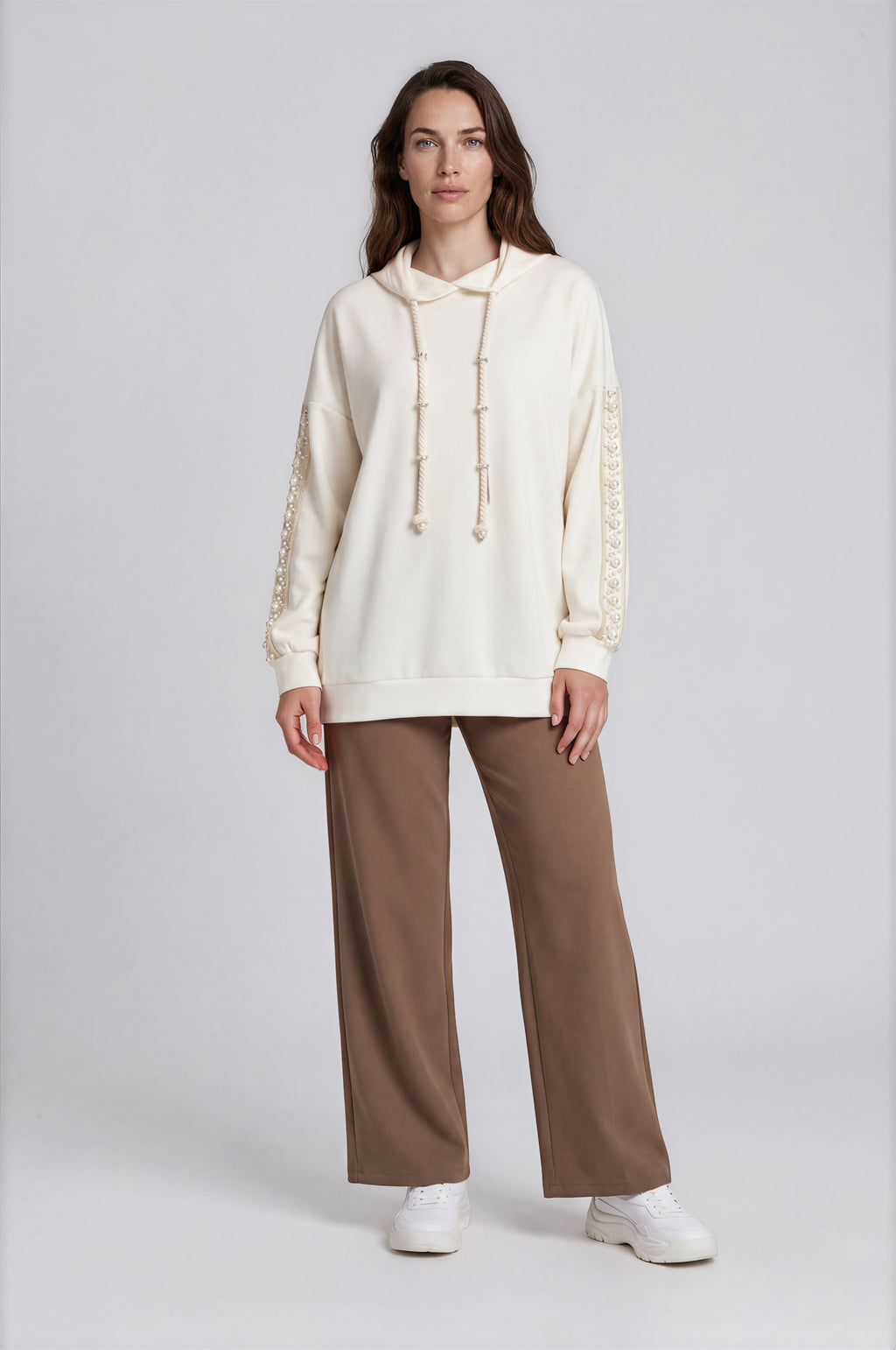 Pearl Detail Hoodie & Pants Set