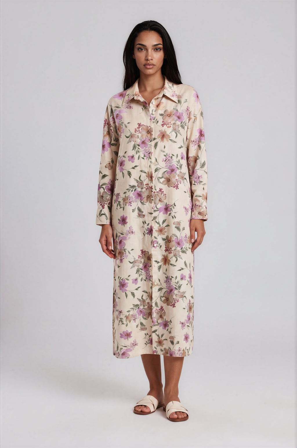 Floral Print  Shirt Dress
