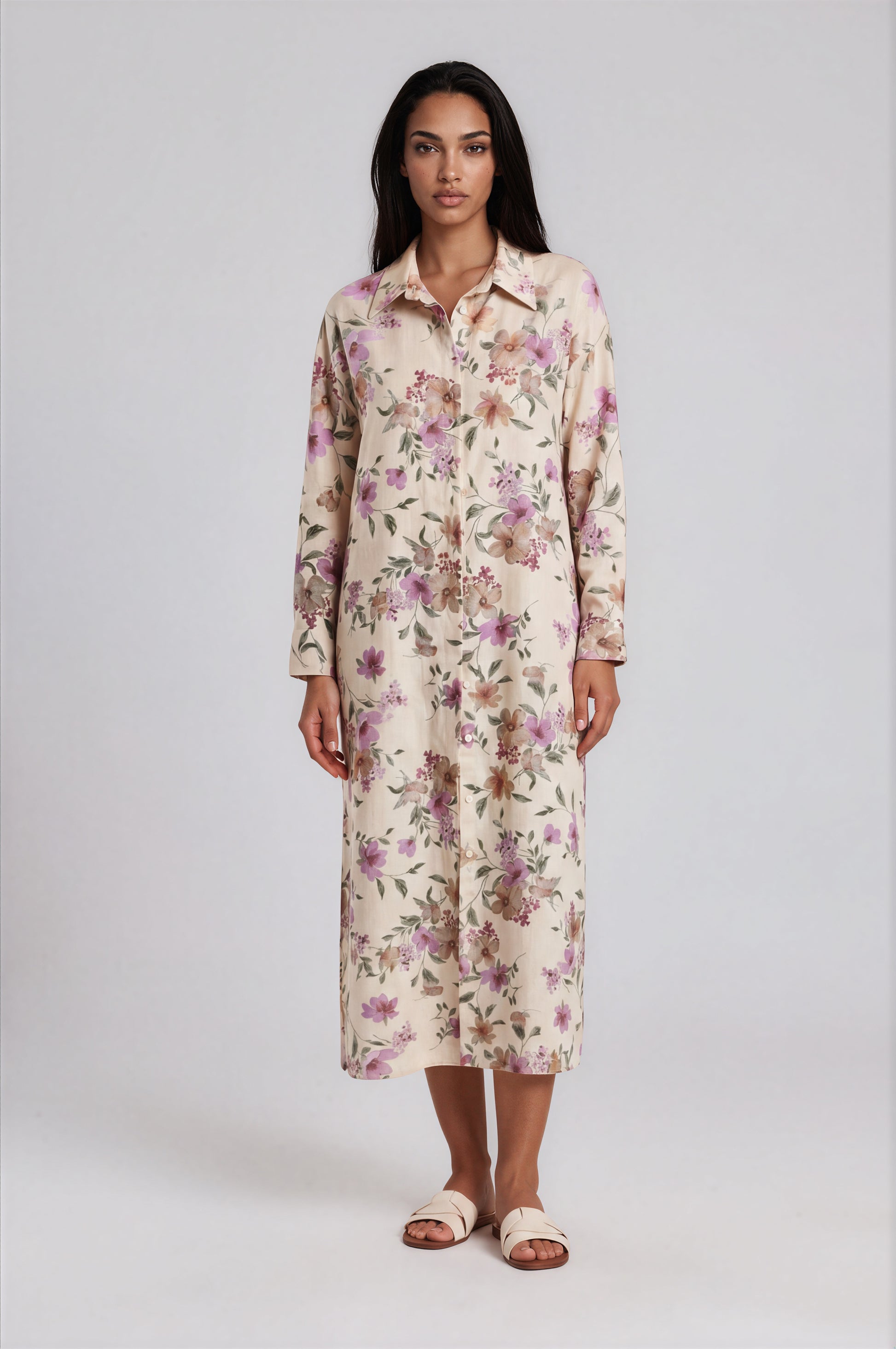 Floral Print  Shirt Dress
