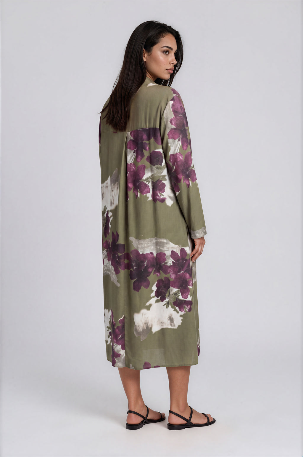 Floral Print Kaftan Dress