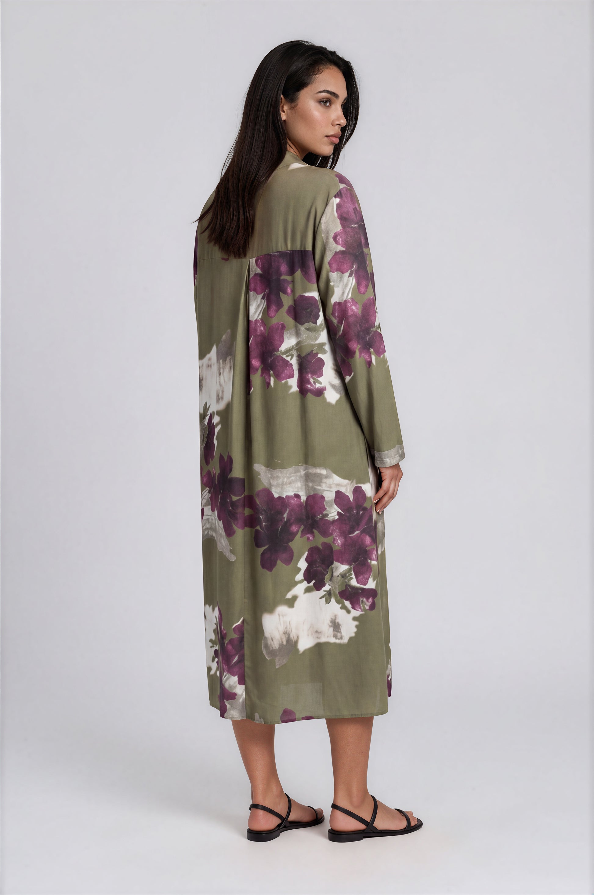 Floral Print Kaftan Dress