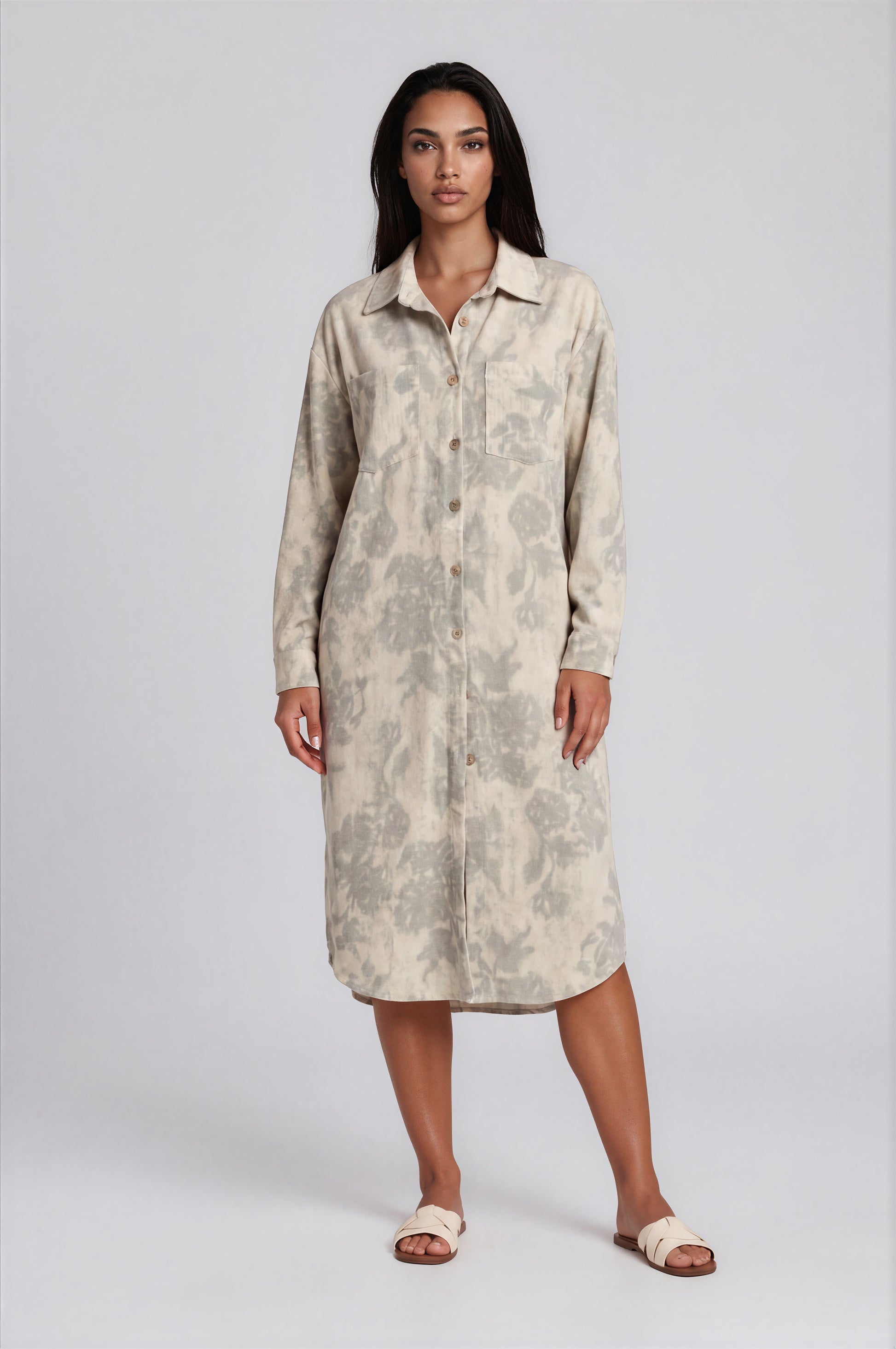 Washed Floral  Dress