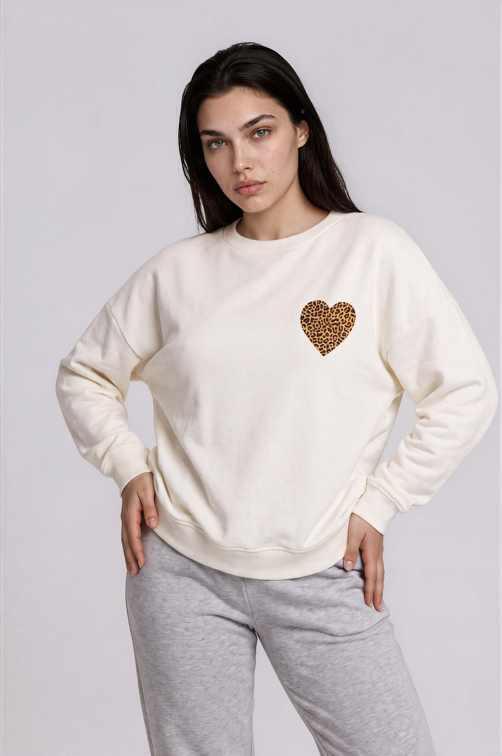 Leopard Heart Sweatshirt
