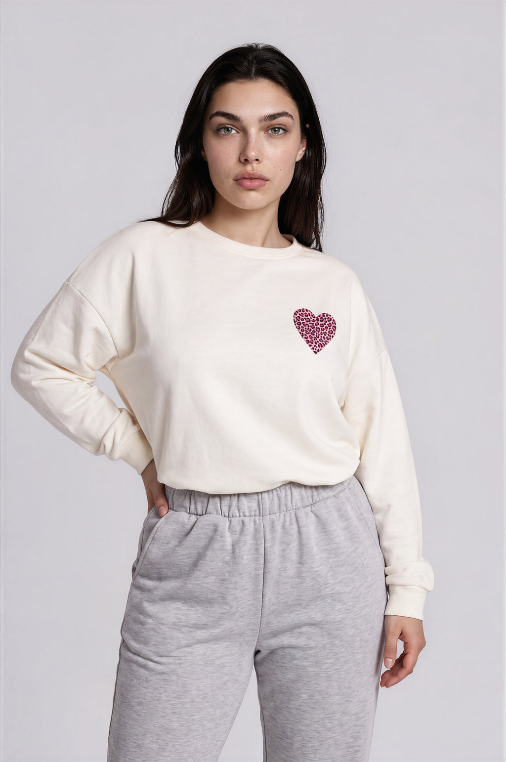 Leopard Heart Sweatshirt