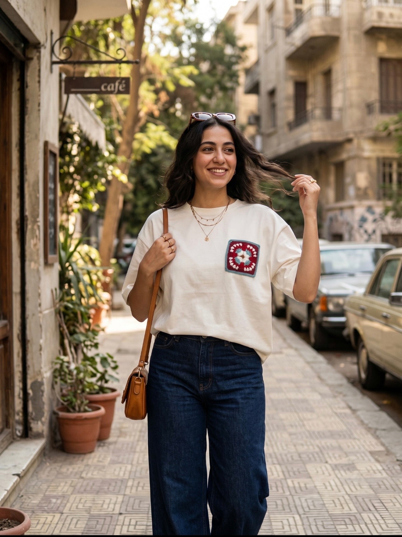 Crochet Patch T-Shirt