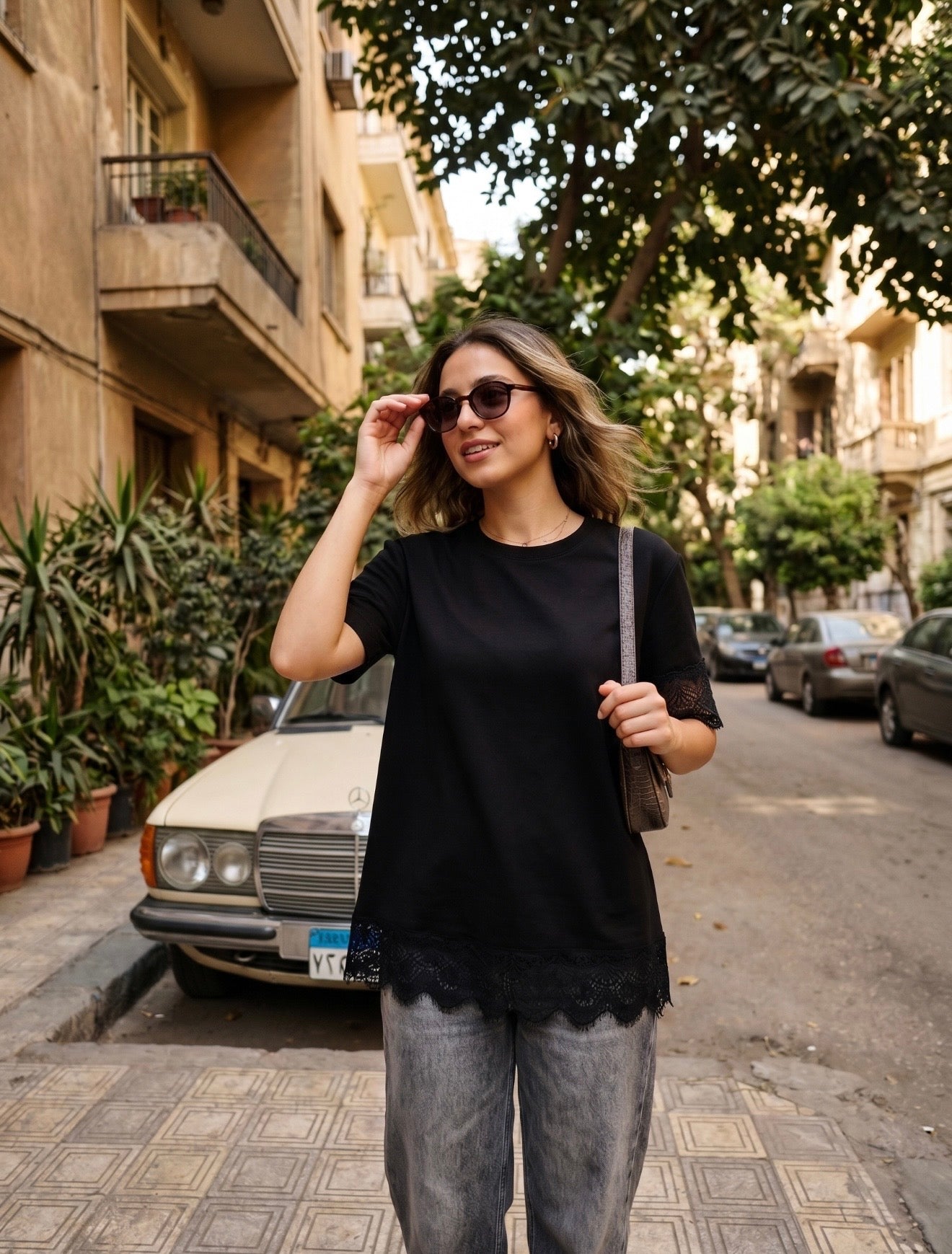 Lace Trim T-Shirt