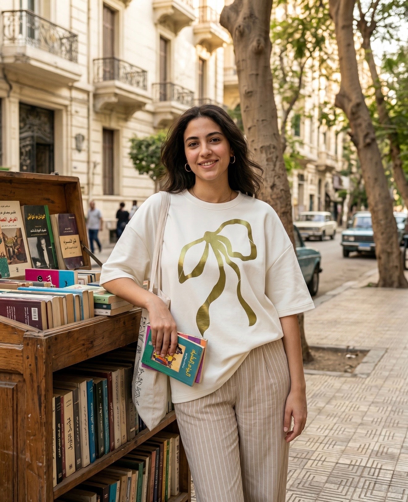 Golden Bow Graphic T-Shirt