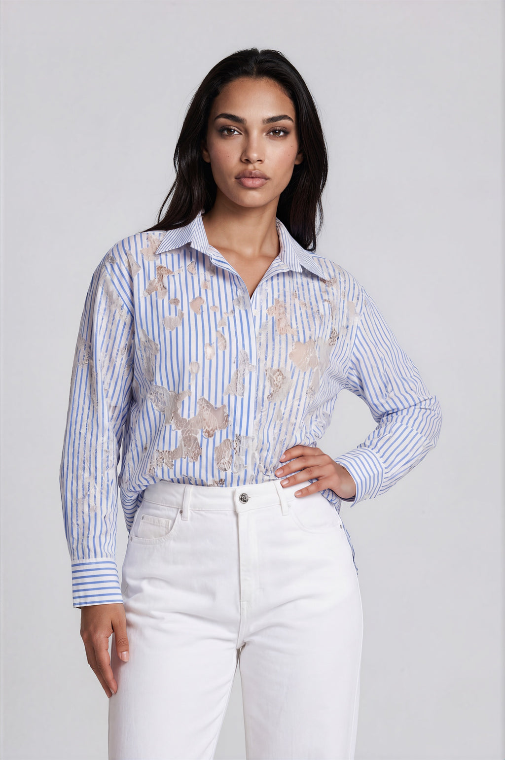 Stripped Overlay Shirt