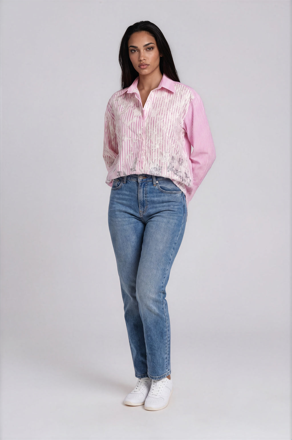 Stripped Overlay Shirt