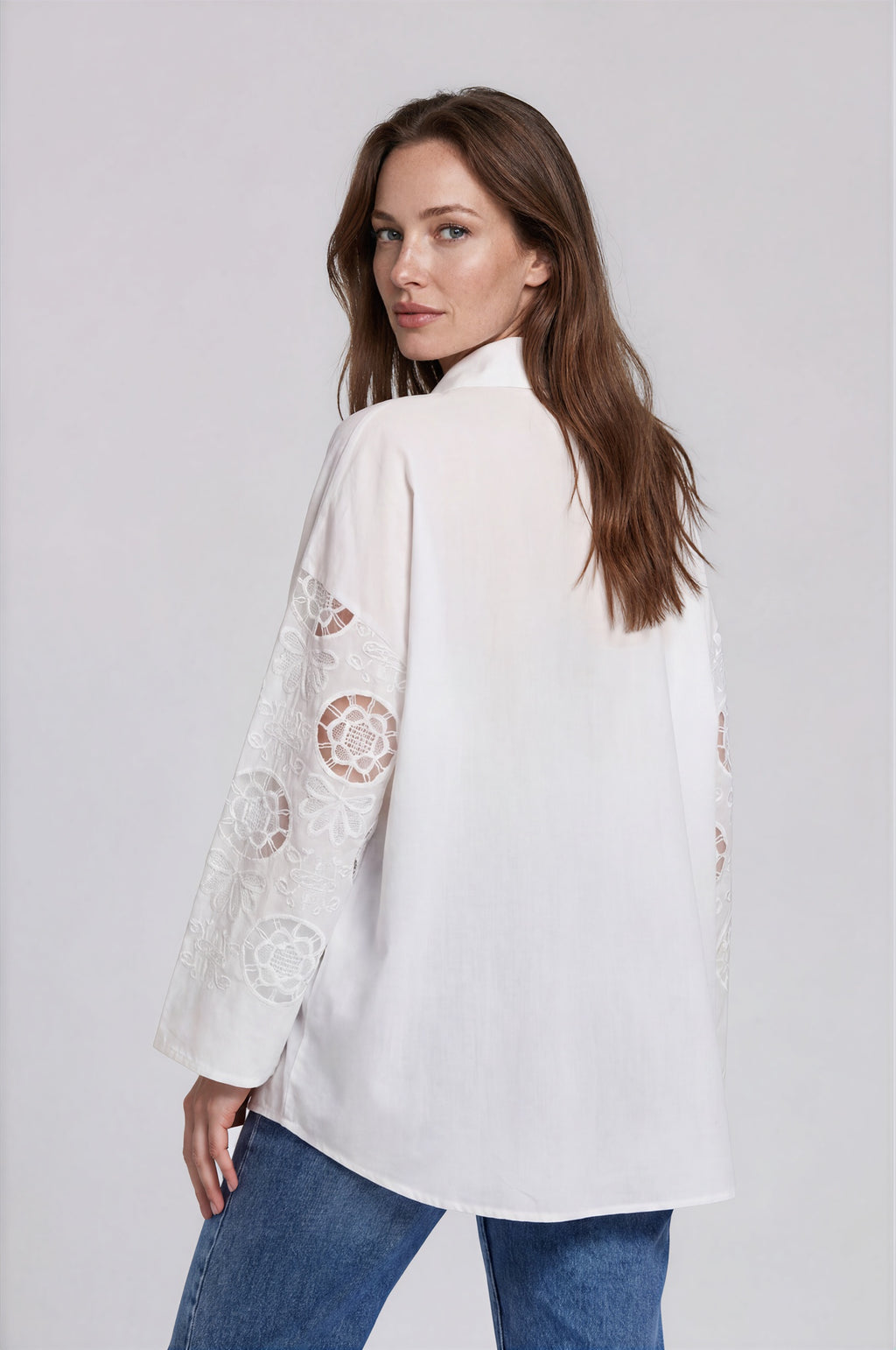 Eyelet  Cutwork Shirt