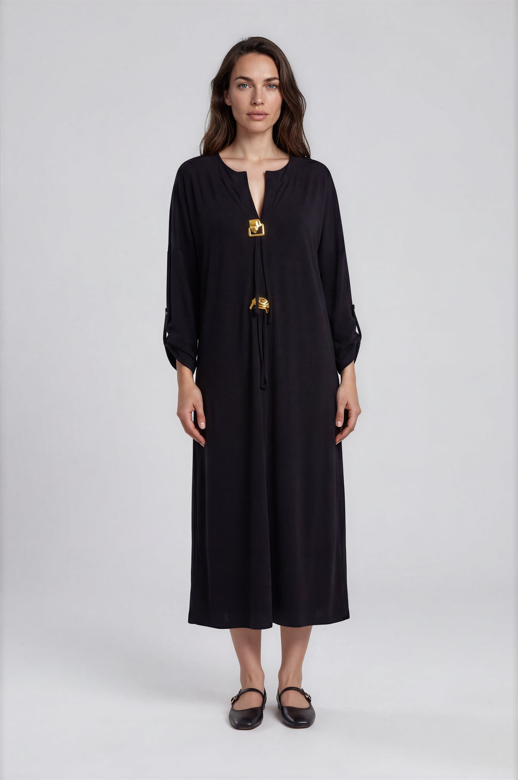 Gold Tassel Kaftan Dress