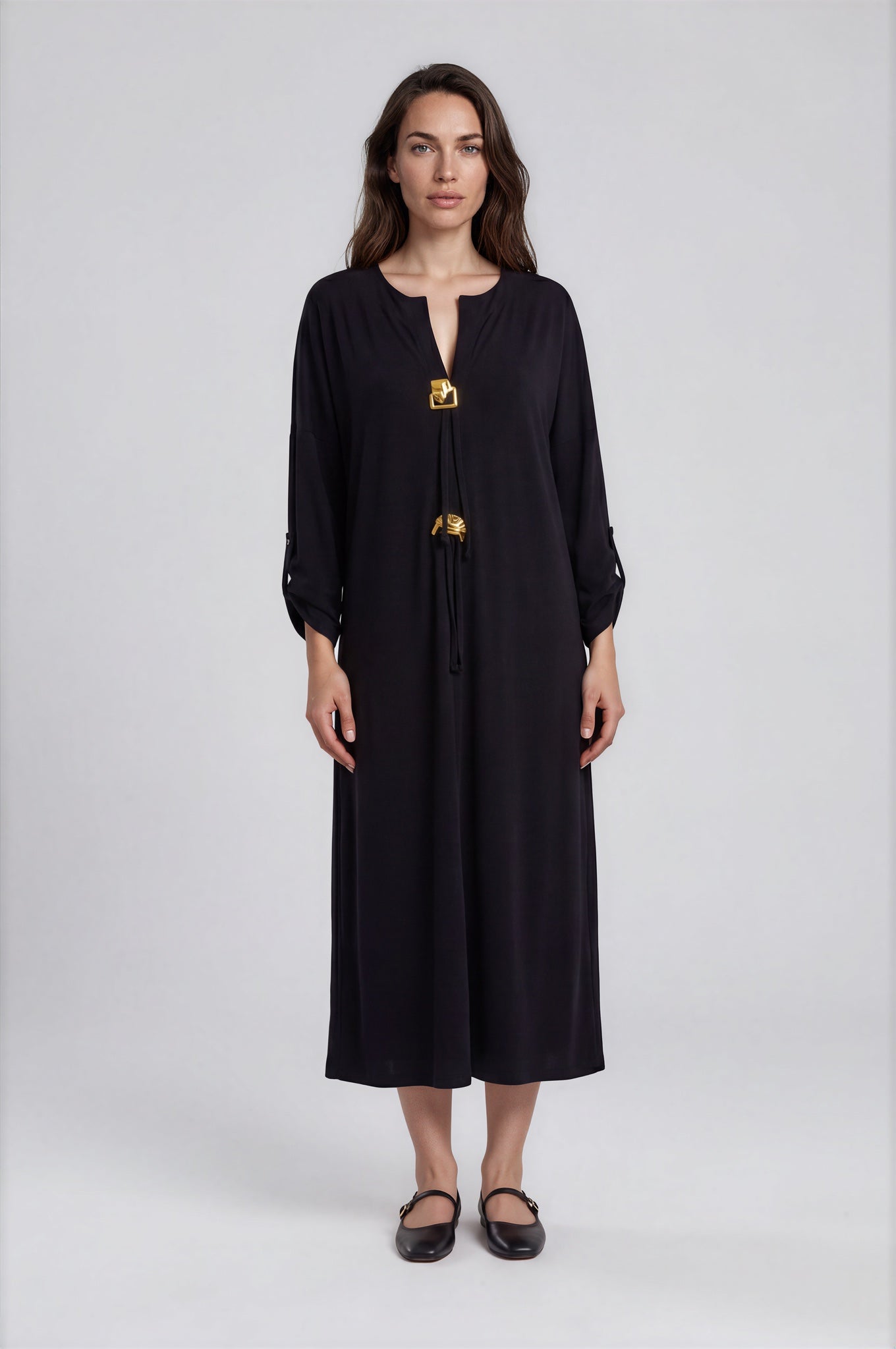 Gold Tassel Kaftan Dress