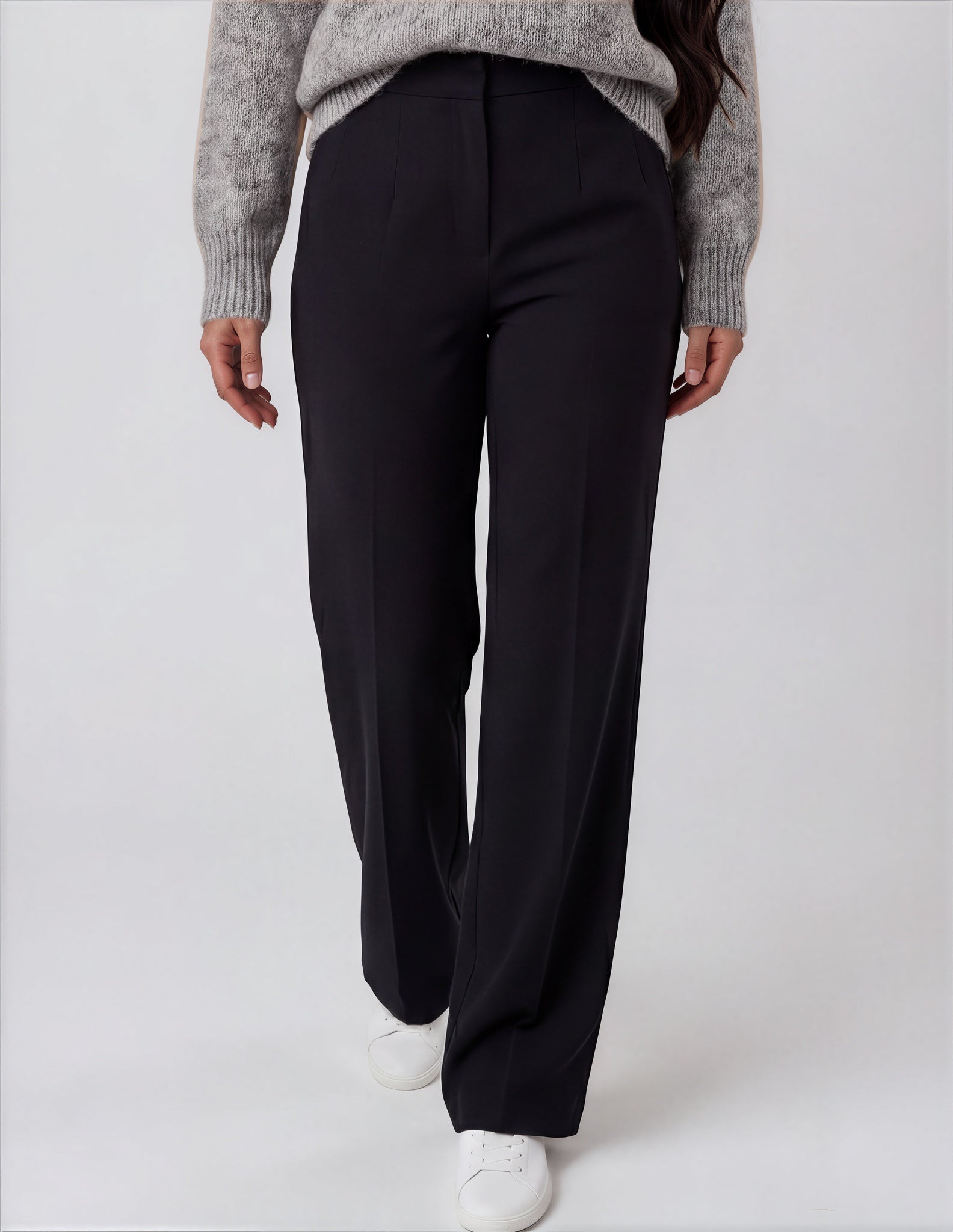 Wide-Leg Tailored Trousers