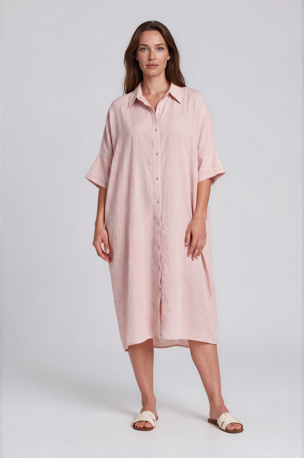 Oversized Linen Shirt Dress
