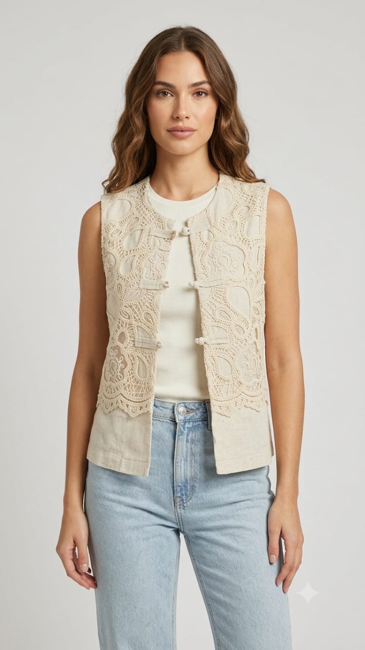 Embroidered vest