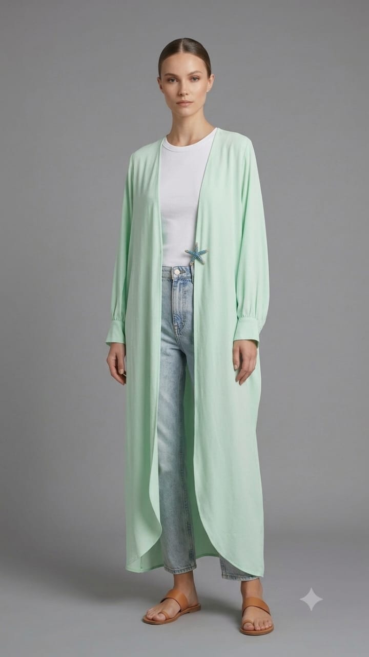 Long kimono cardigan