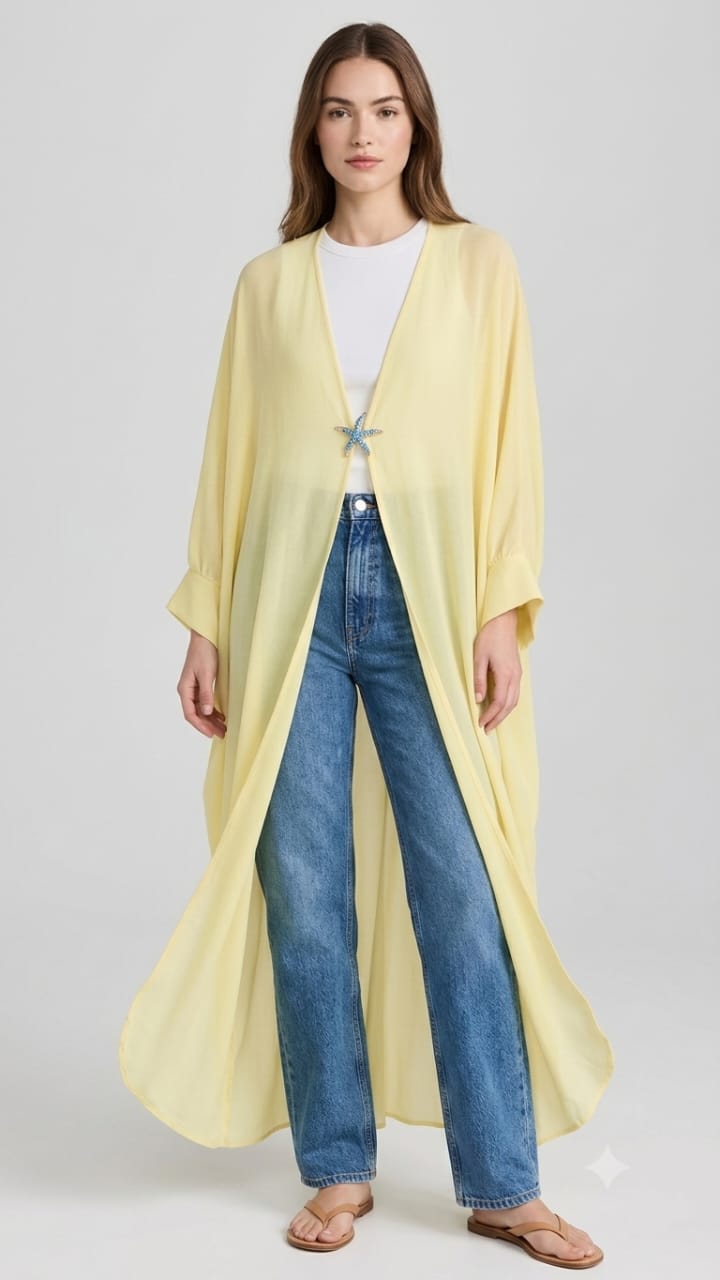 Long kimono cardigan
